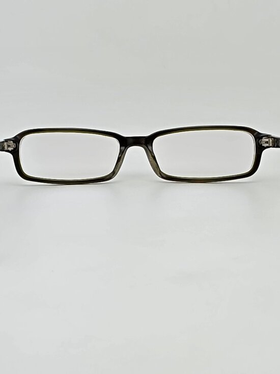 Prada VPR 02F 5AY-1O1 Havana on Crystal Olive Rectangular Eyeglasses Frame Italy main image 6